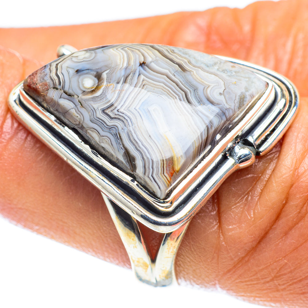 Laguna Lace Agate Rings handcrafted by Anasilvercos - RING59556