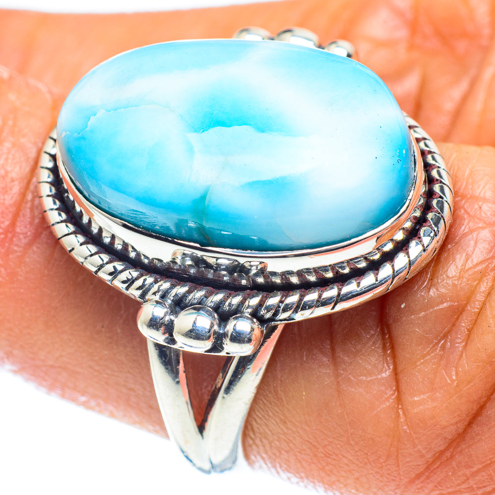 Larimar Rings handcrafted by Anasilvercos - RING59565