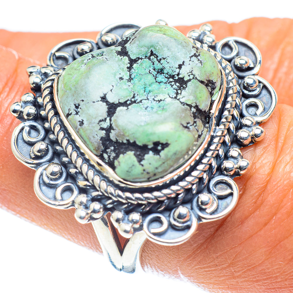 Tibetan Turquoise Rings handcrafted by Anasilvercos - RING59595