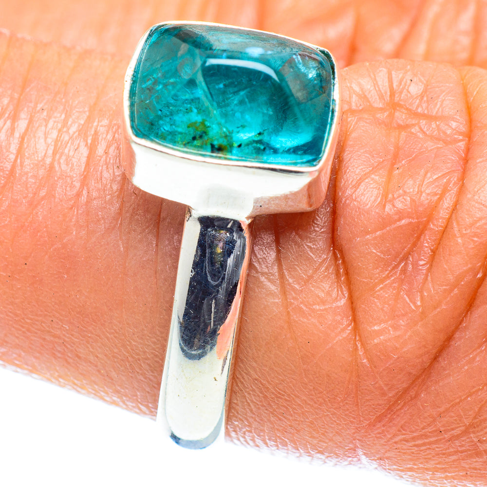 Blue Fluorite Rings handcrafted by Anasilvercos - RING59602