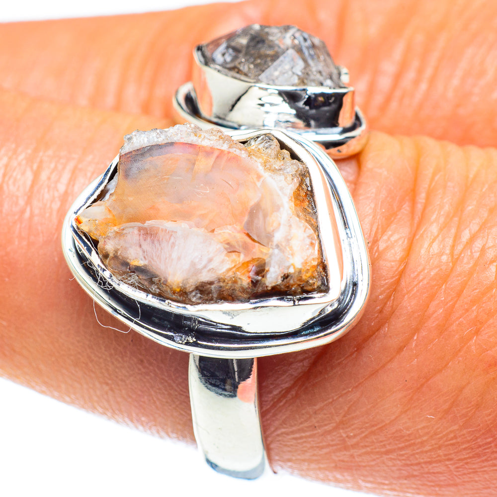 Mexican Fire Opal Rings handcrafted by Anasilvercos - RING59604