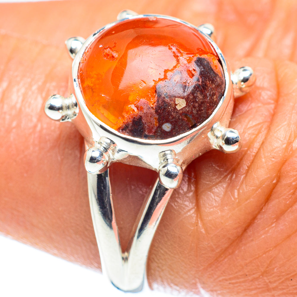Mexican Fire Opal Rings handcrafted by Anasilvercos - RING59619