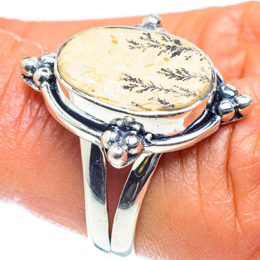 Germany Psilomelane Dendrite Rings handcrafted by Anasilvercos - RING59622