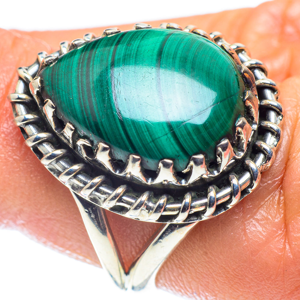 Malachite Rings handcrafted by Anasilvercos - RING59645