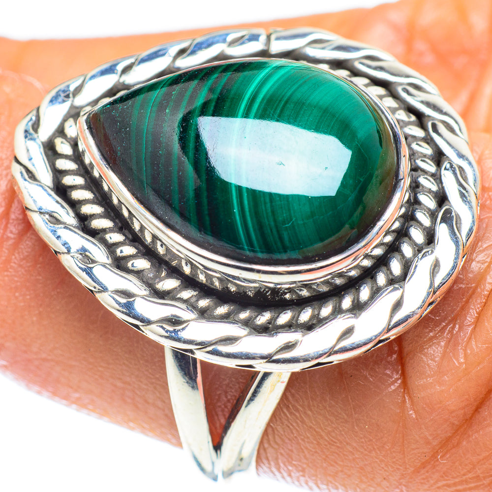 Malachite Rings handcrafted by Anasilvercos - RING59652