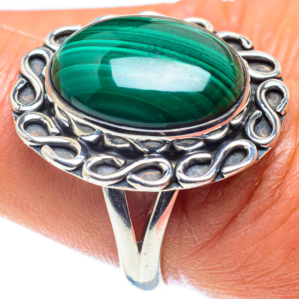 Malachite Rings handcrafted by Anasilvercos - RING59679