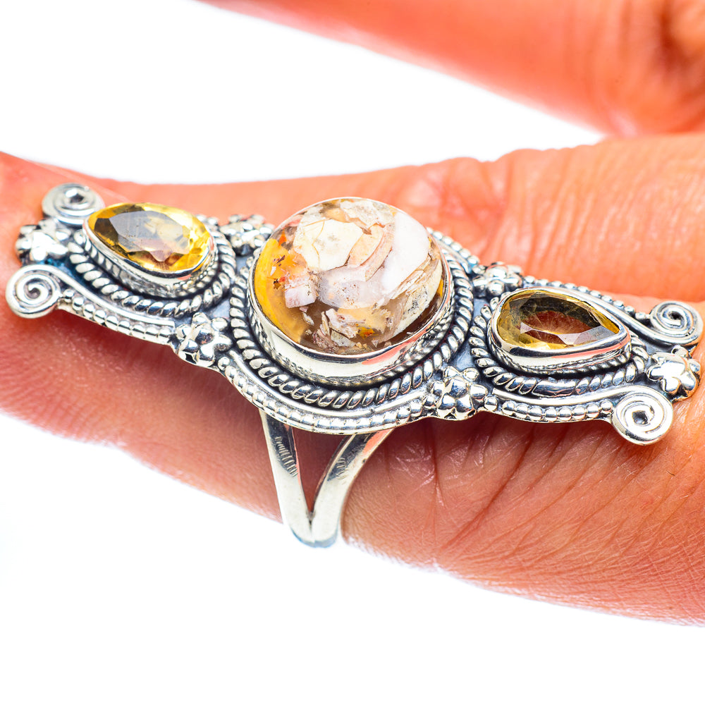 Brecciated Mookaite Rings handcrafted by Anasilvercos - RING59687