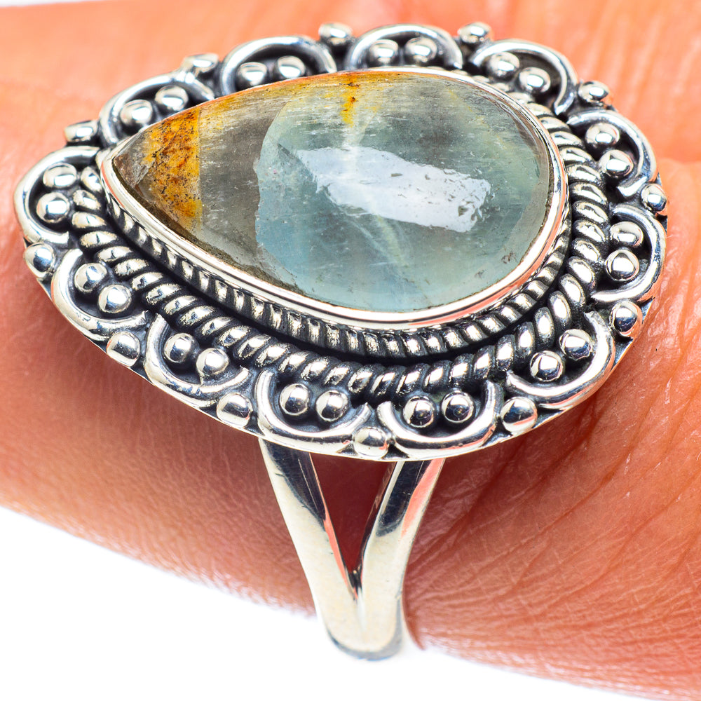 Green Fluorite Rings handcrafted by Anasilvercos - RING59692