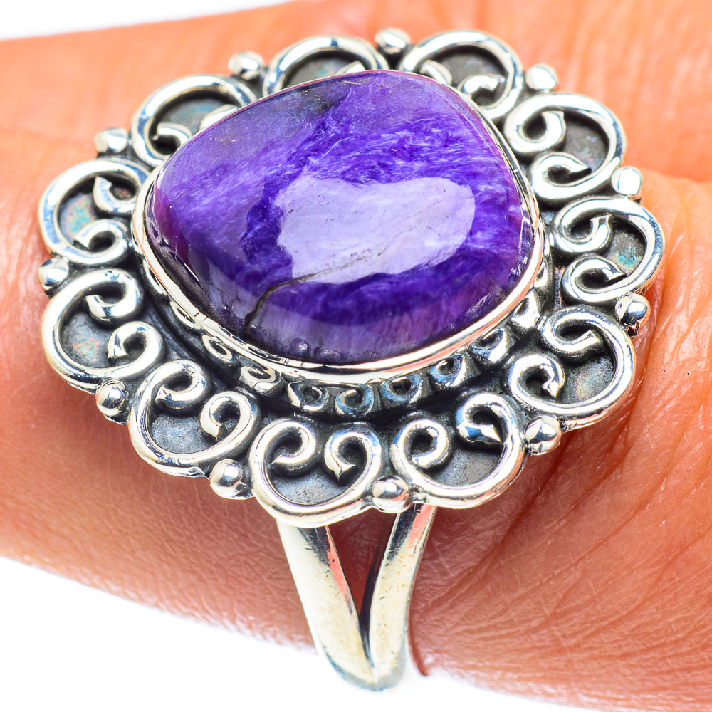 Charoite Rings handcrafted by Anasilvercos - RING59697