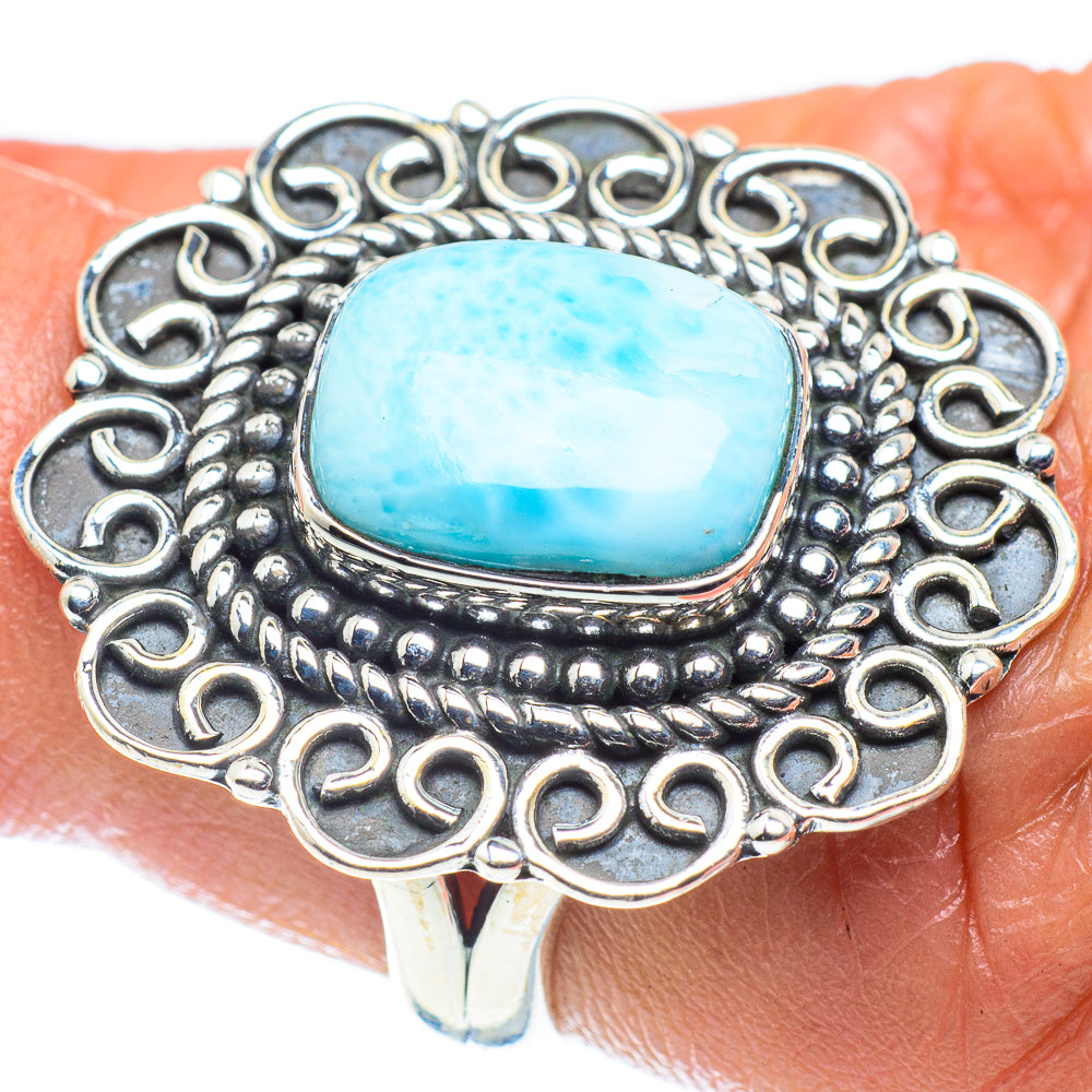 Larimar Rings handcrafted by Anasilvercos - RING59716