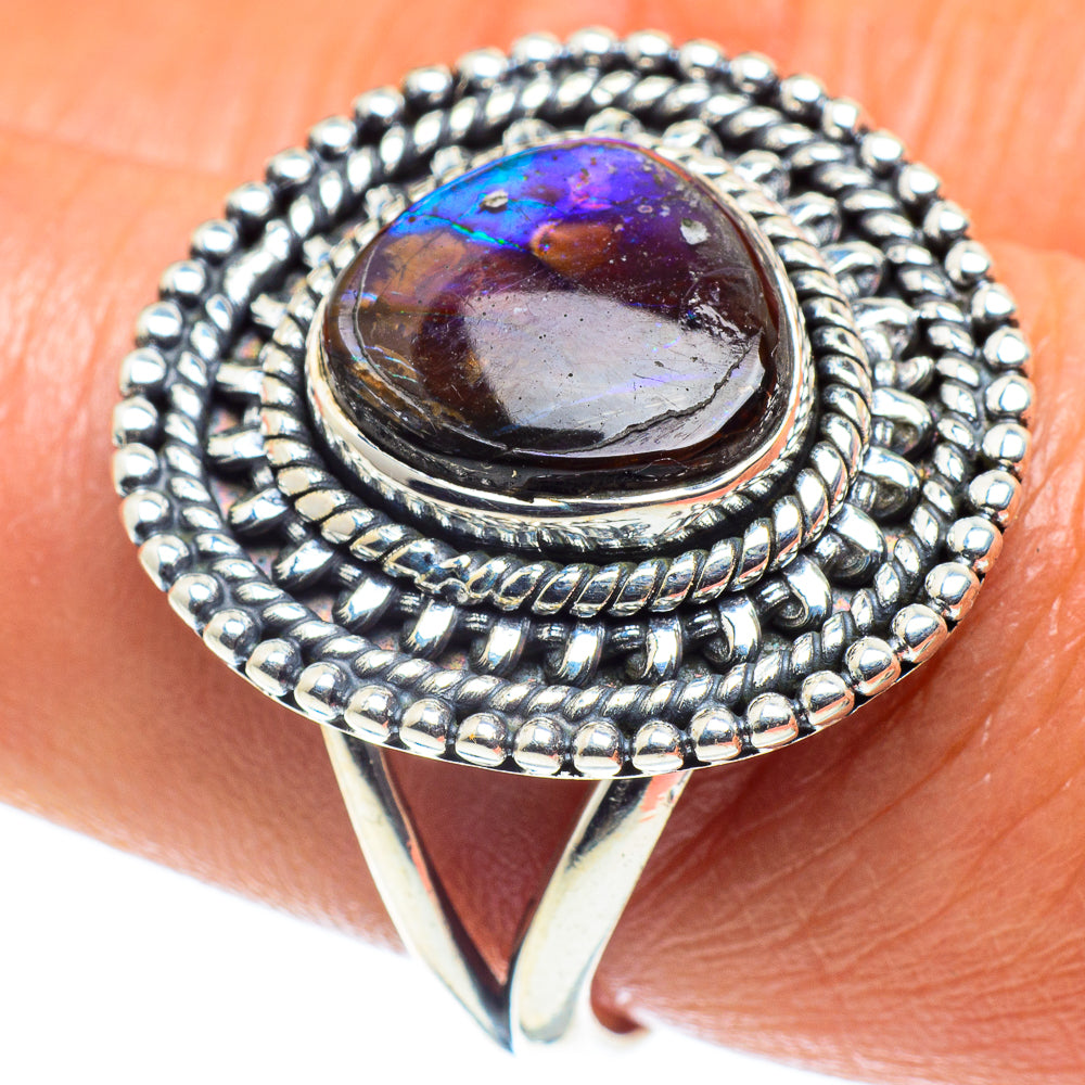 Ammolite Rings handcrafted by Anasilvercos - RING59717