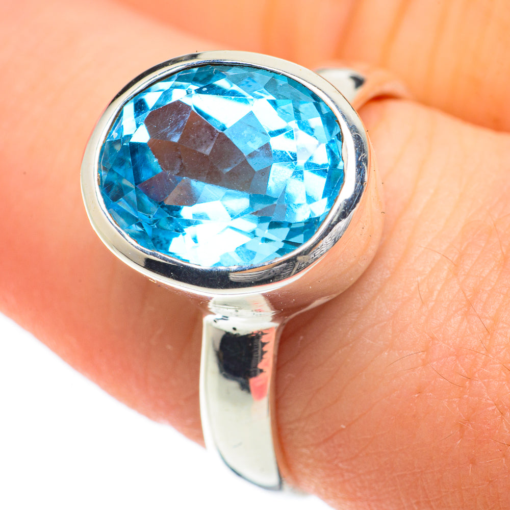 Blue Topaz Rings handcrafted by Anasilvercos - RING59727