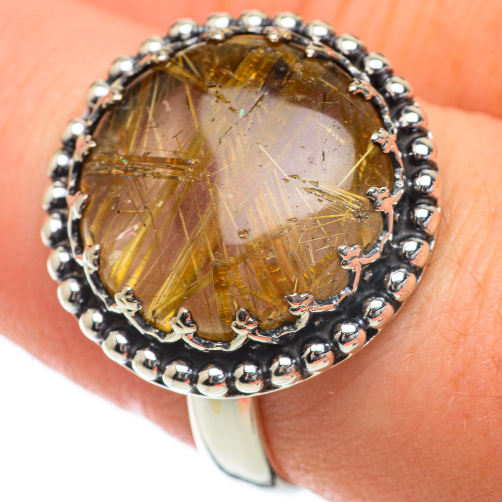 Rutilated Quartz Rings handcrafted by Anasilvercos - RING59753