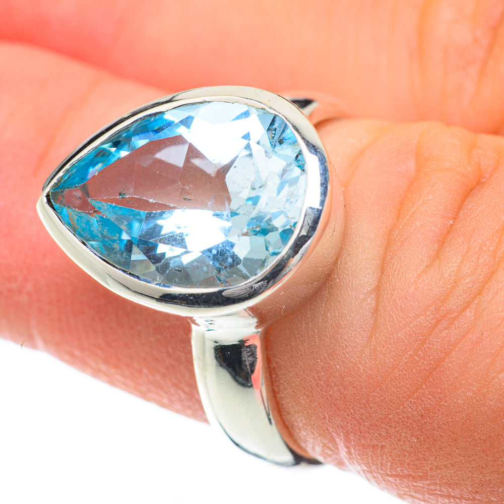Blue Topaz Rings handcrafted by Anasilvercos - RING59766