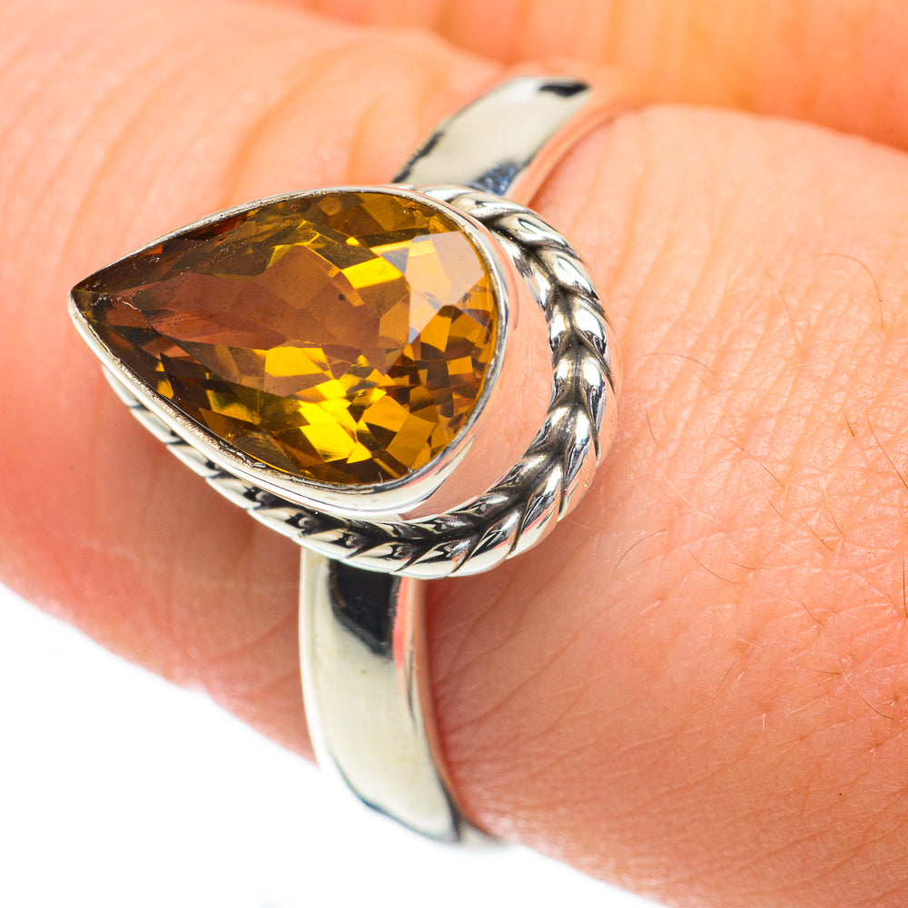 Citrine Rings handcrafted by Anasilvercos - RING59778
