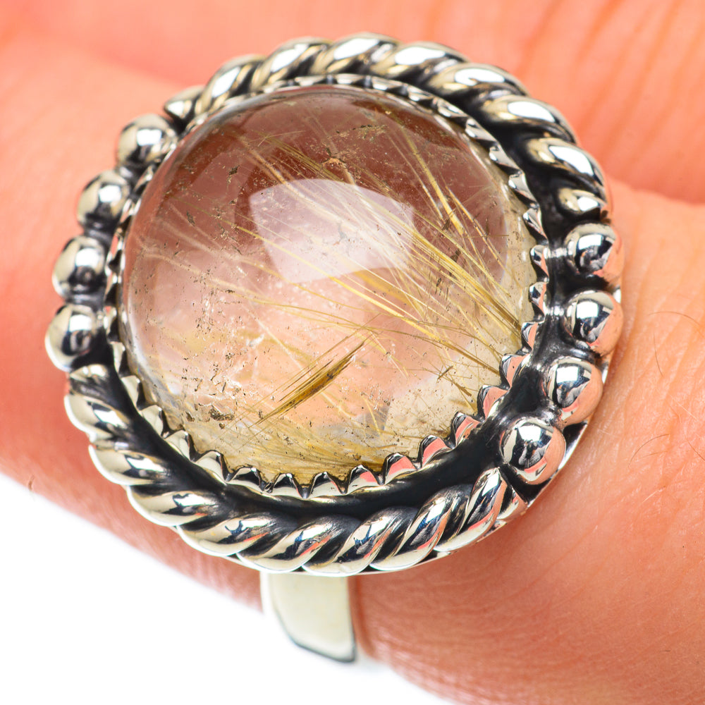 Rutilated Quartz Rings handcrafted by Anasilvercos - RING59789