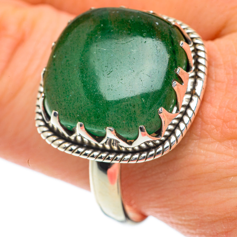 Green Aventurine Rings handcrafted by Anasilvercos - RING59809