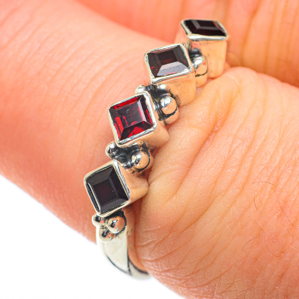 Garnet Rings handcrafted by Anasilvercos - RING59822