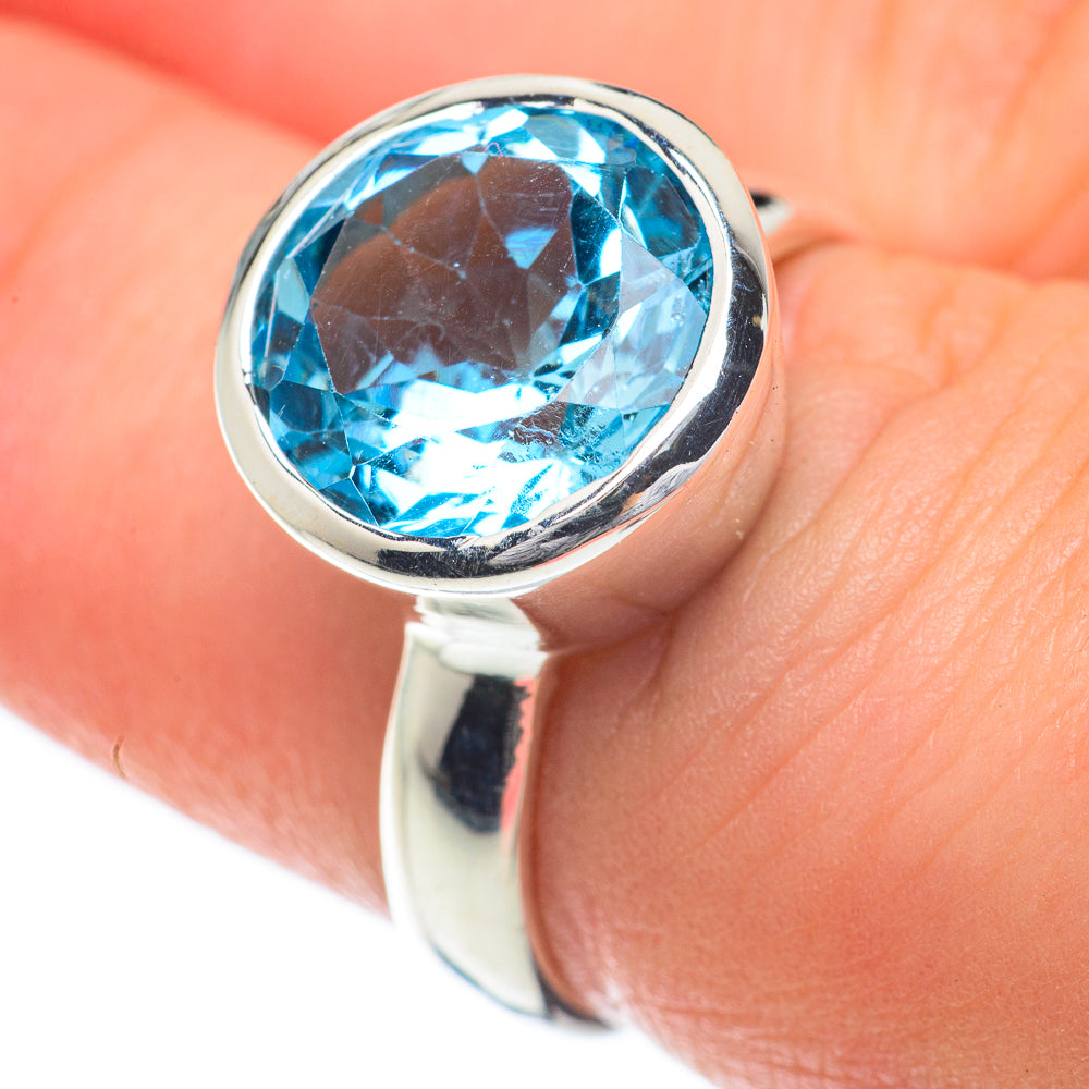 Blue Topaz Rings handcrafted by Anasilvercos - RING59837