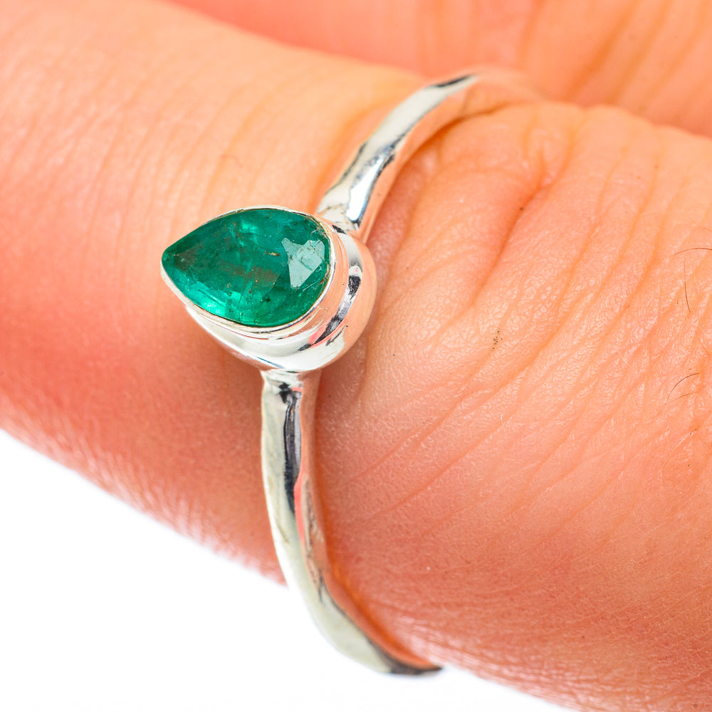 Zambian Emerald Rings handcrafted by Anasilvercos - RING59846