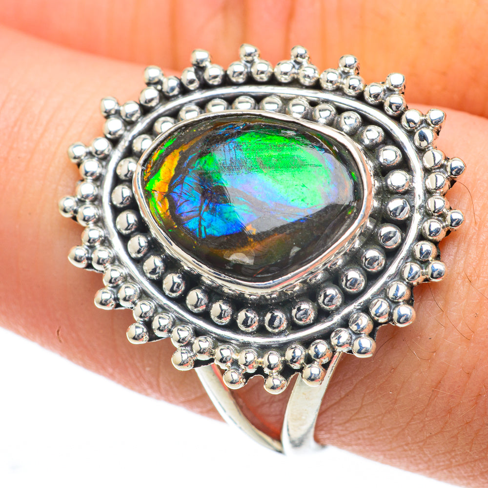 Ammolite Rings handcrafted by Anasilvercos - RING59864