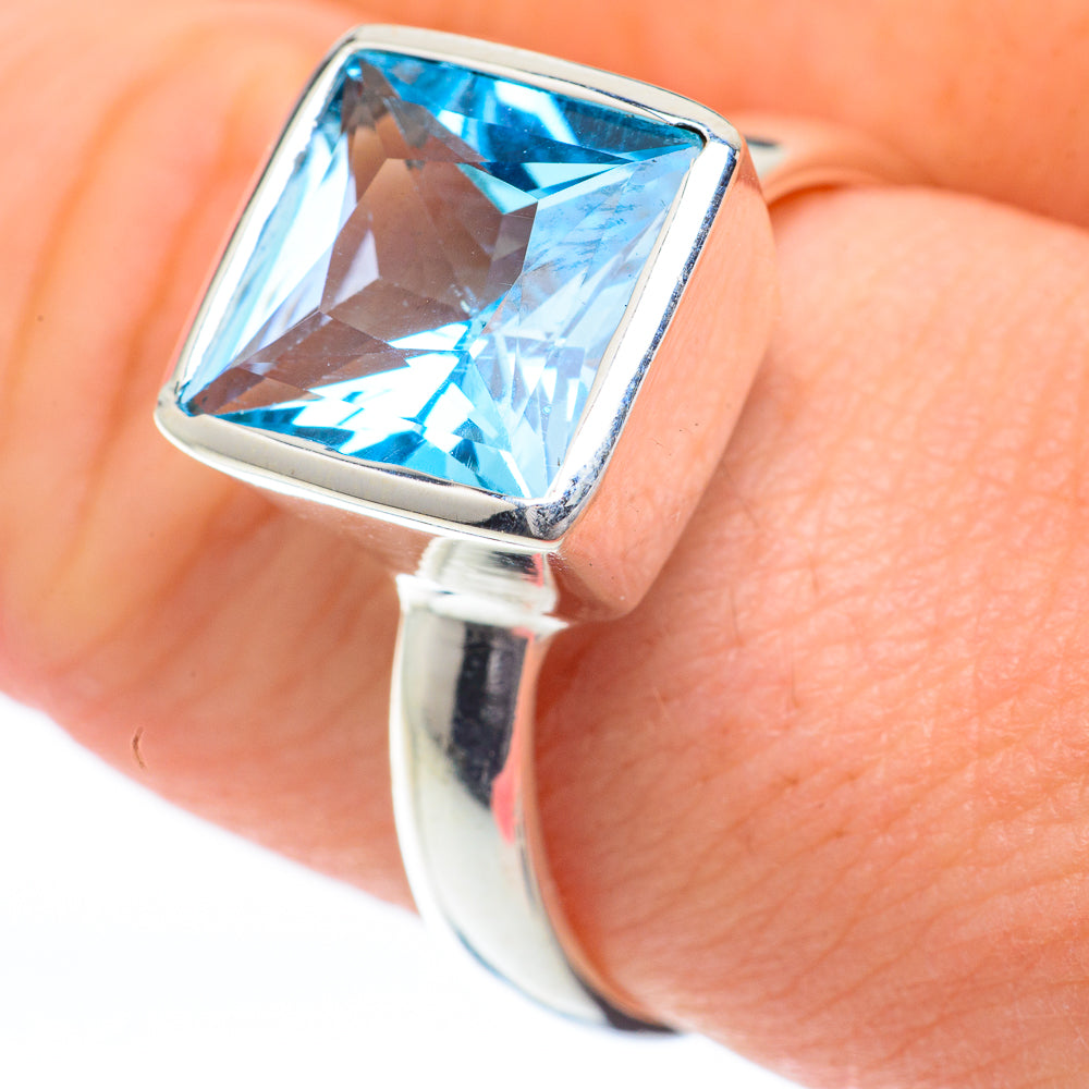 Blue Topaz Rings handcrafted by Anasilvercos - RING59872