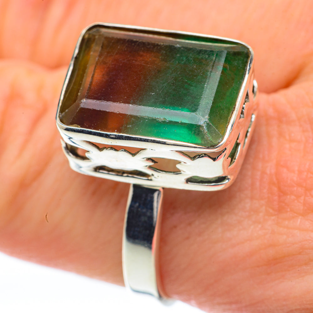 Green Fluorite Rings handcrafted by Anasilvercos - RING59875