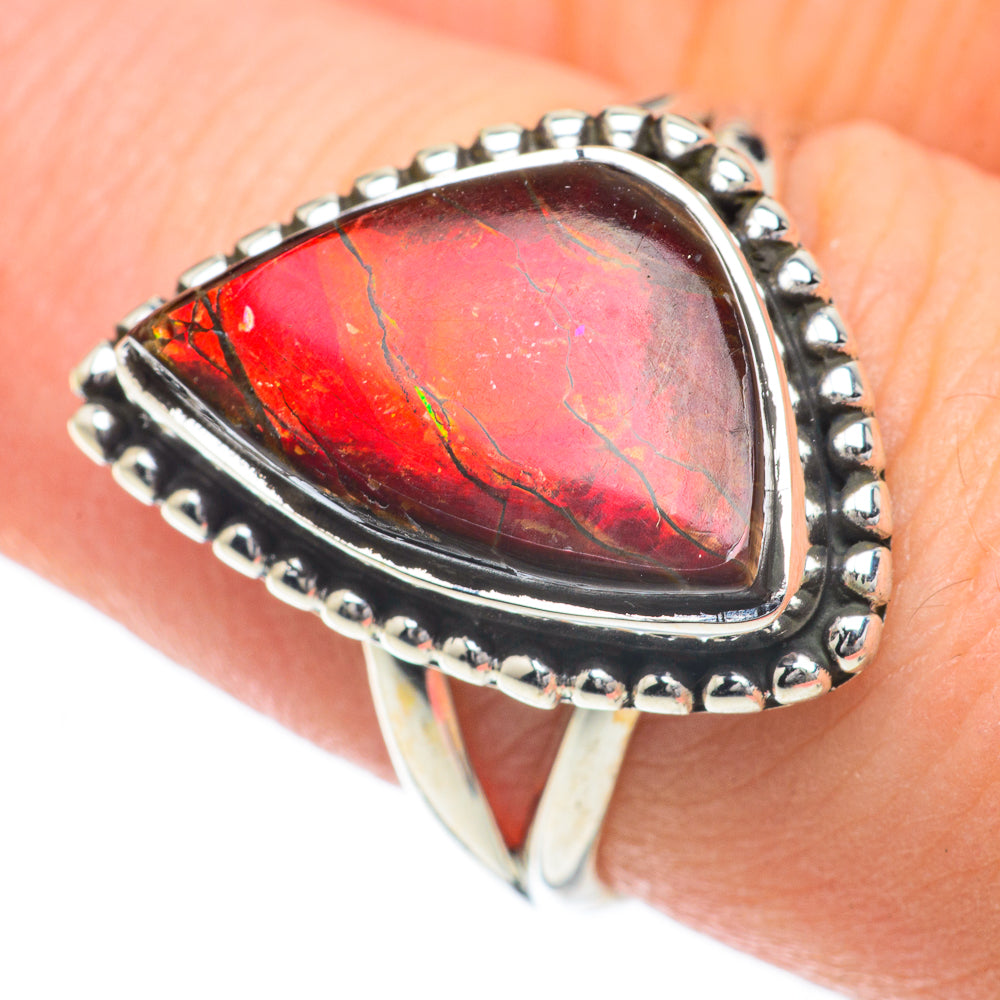 Ammolite Rings handcrafted by Anasilvercos - RING59889