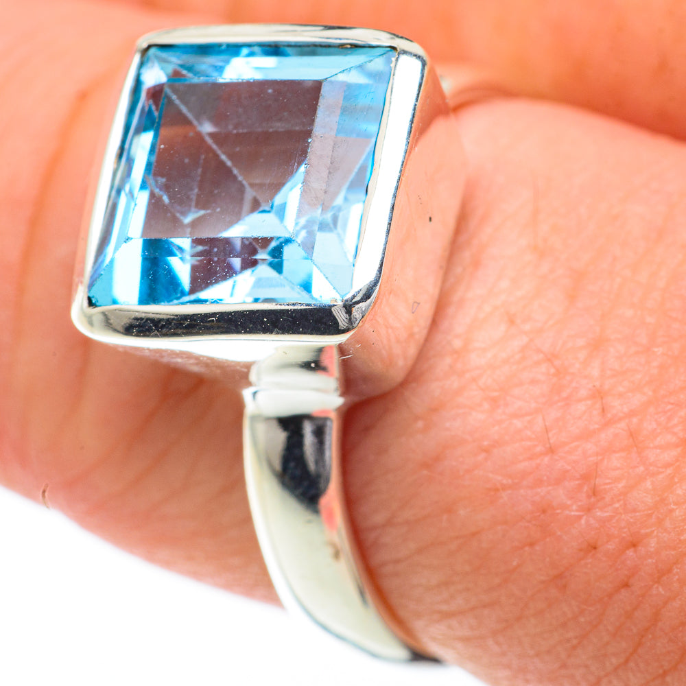 Blue Topaz Rings handcrafted by Anasilvercos - RING59897