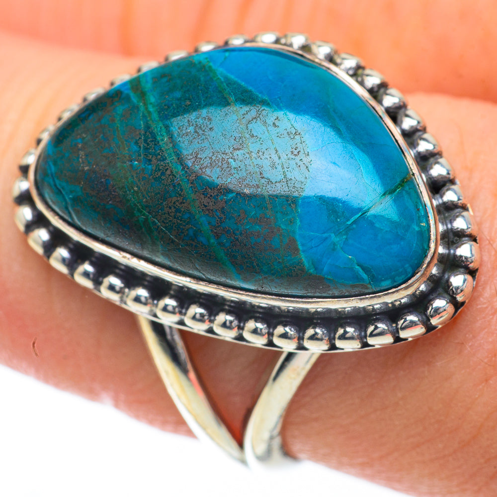 Chrysocolla Rings handcrafted by Anasilvercos - RING59899
