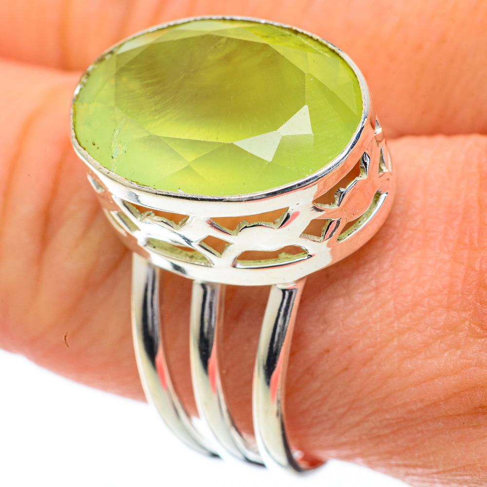 Prehnite Rings handcrafted by Anasilvercos - RING59905