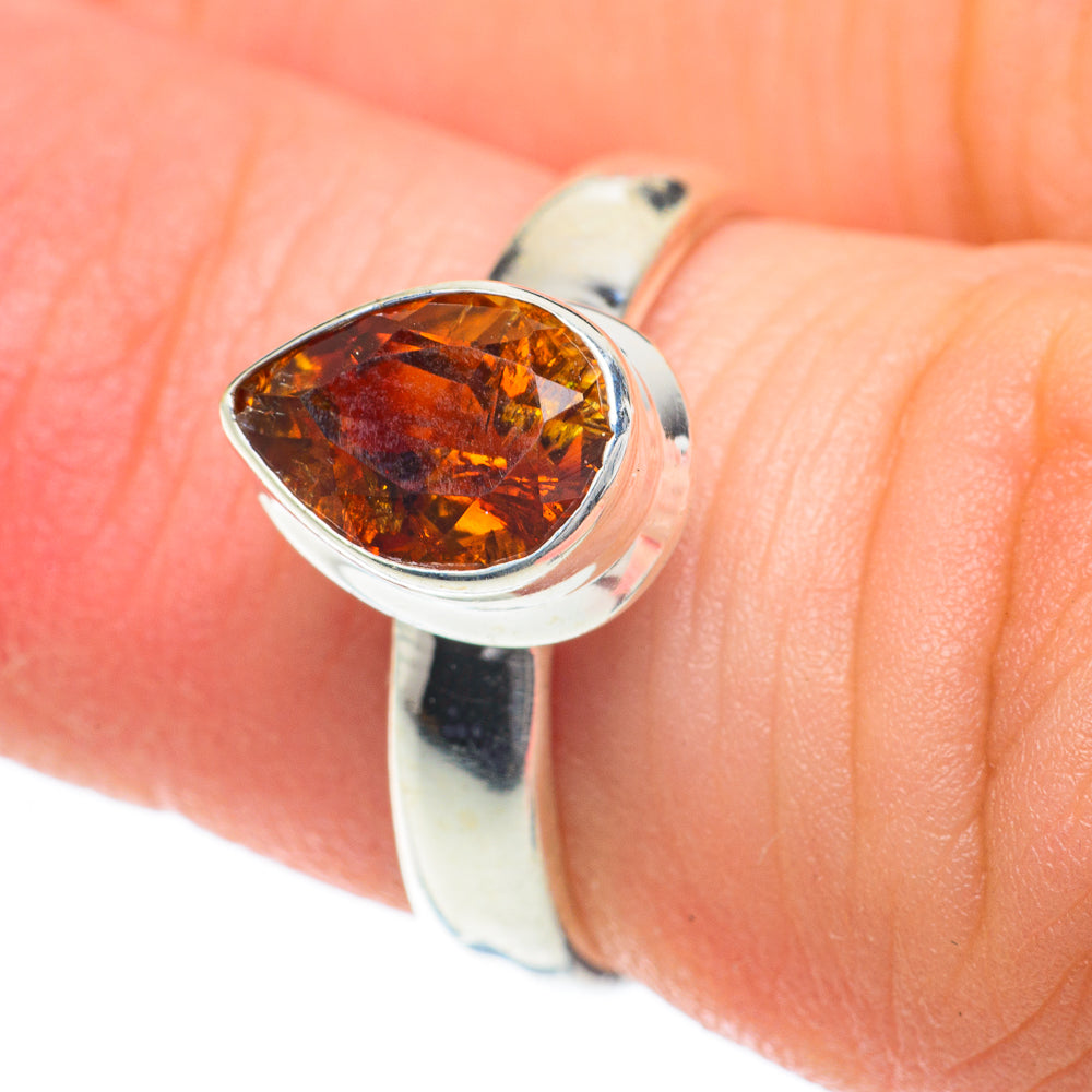 Mandarin Citrine Rings handcrafted by Anasilvercos - RING59964