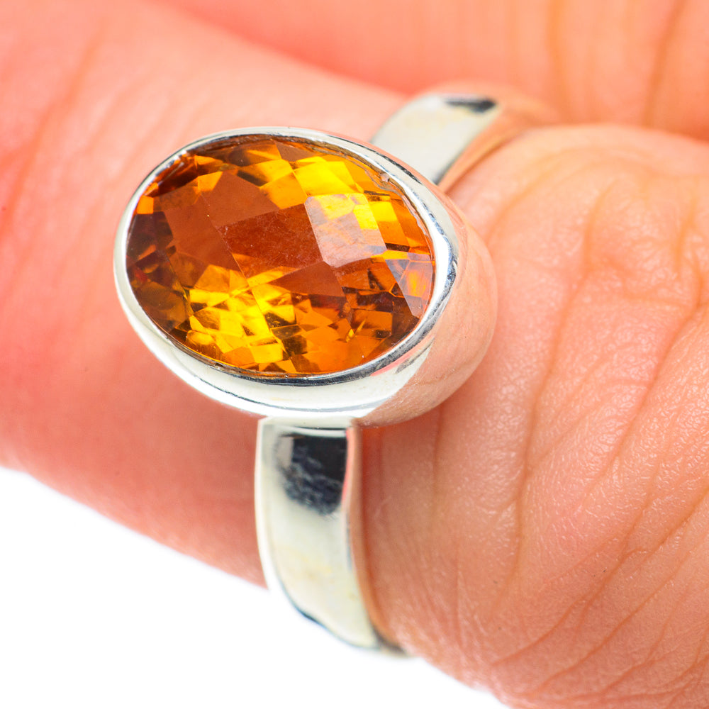 Mandarin Citrine Rings handcrafted by Anasilvercos - RING59965
