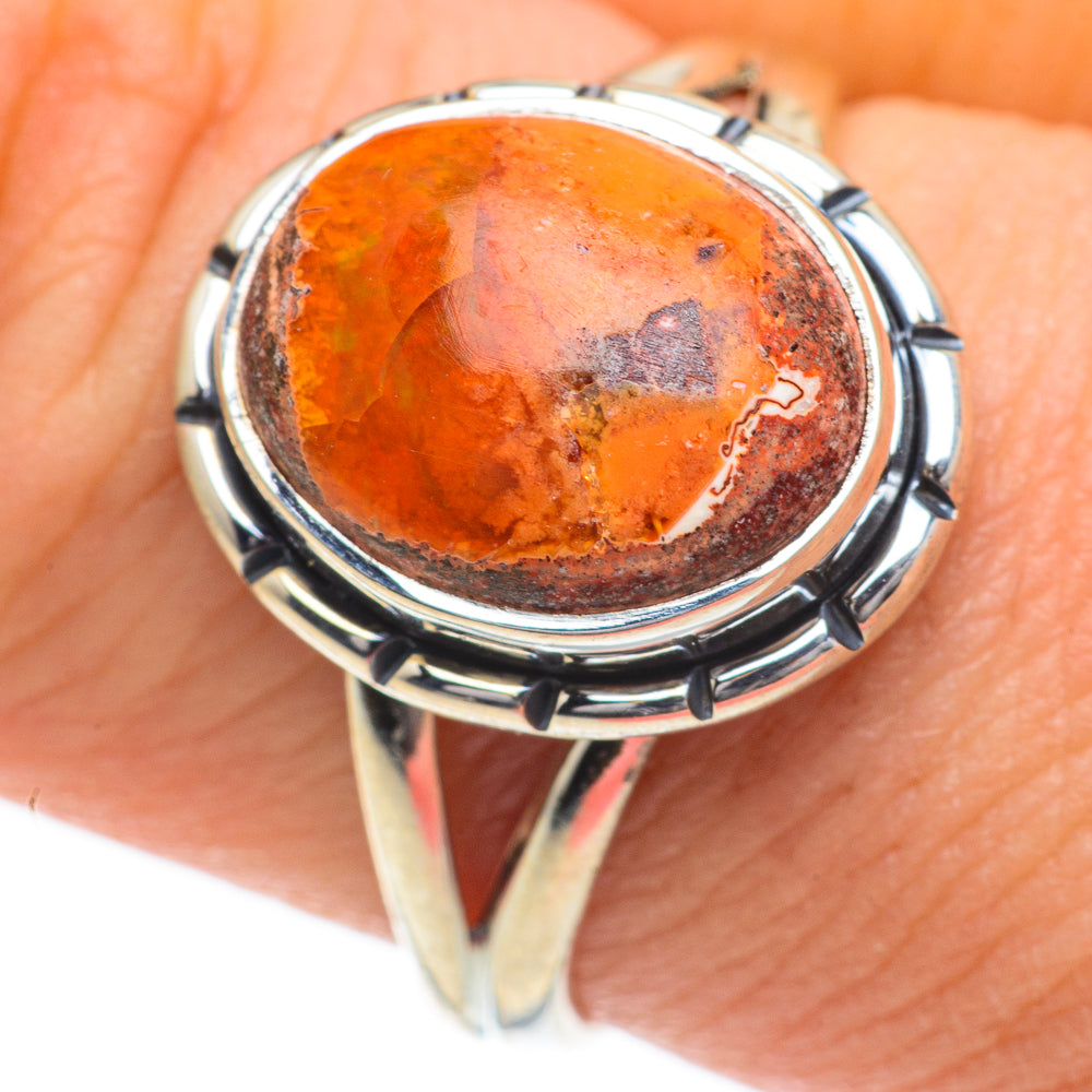 Mexican Fire Opal Rings handcrafted by Anasilvercos - RING59977