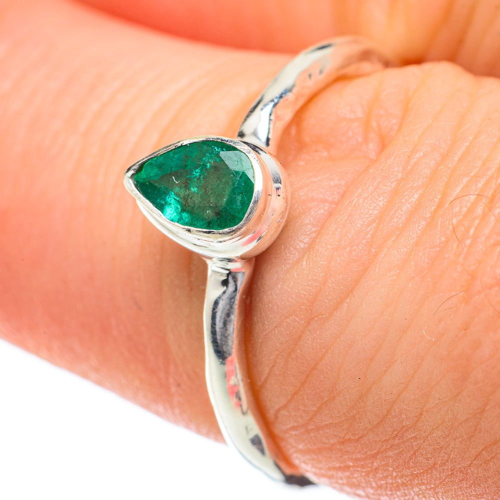 Zambian Emerald Rings handcrafted by Anasilvercos - RING59984