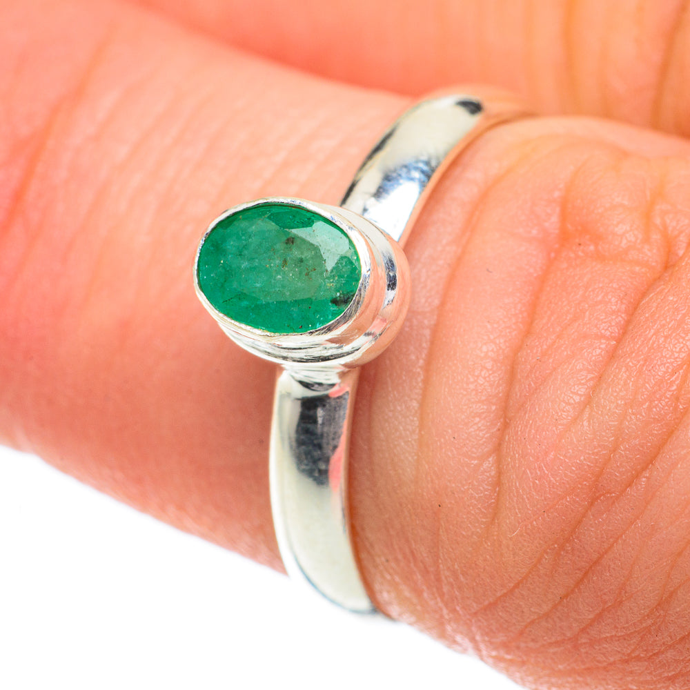 Zambian Emerald Rings handcrafted by Anasilvercos - RING59989