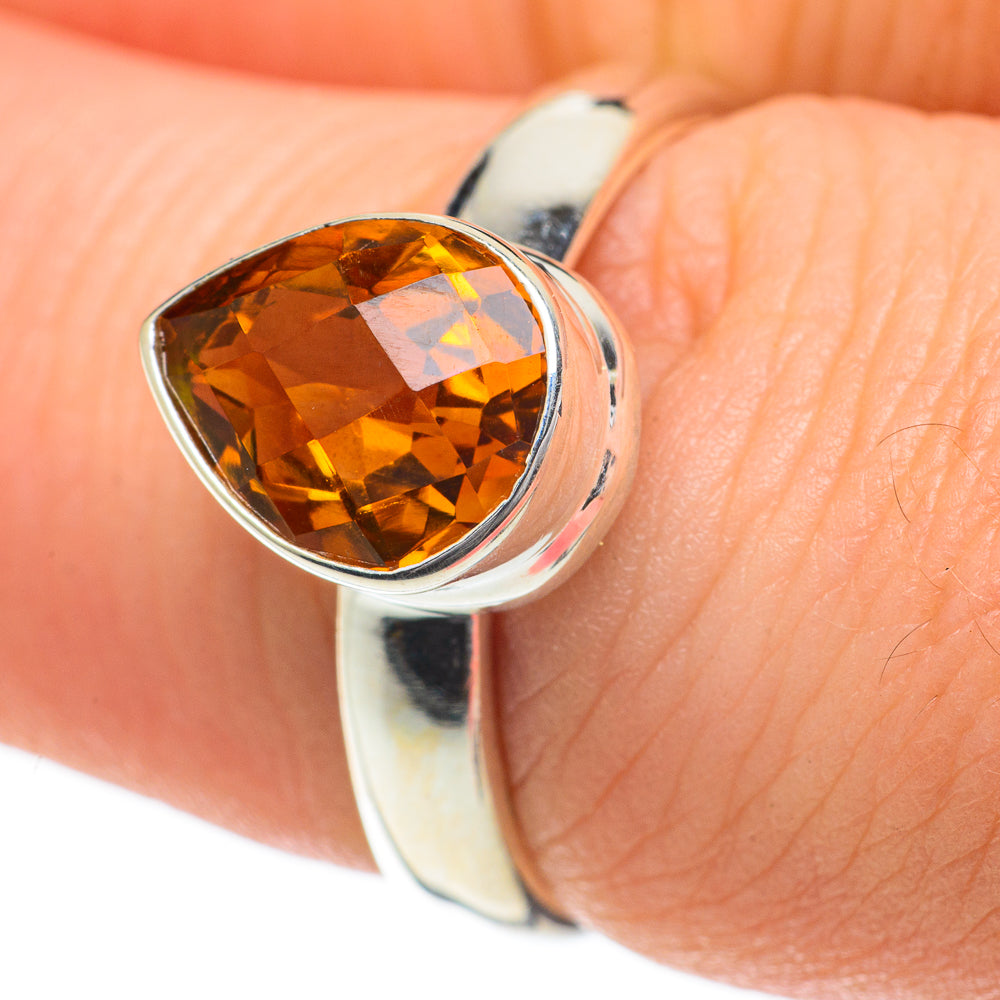 Mandarin Citrine Rings handcrafted by Anasilvercos - RING60015