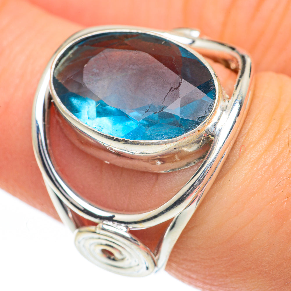 Blue Quartz Rings handcrafted by Anasilvercos - RING60030