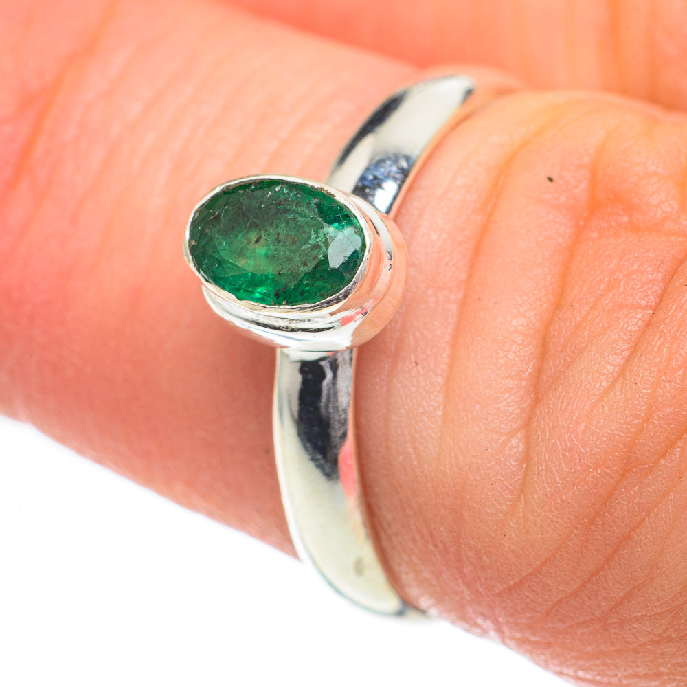 Zambian Emerald Rings handcrafted by Anasilvercos - RING60033