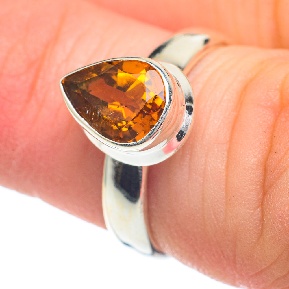 Mandarin Citrine Rings handcrafted by Anasilvercos - RING60041
