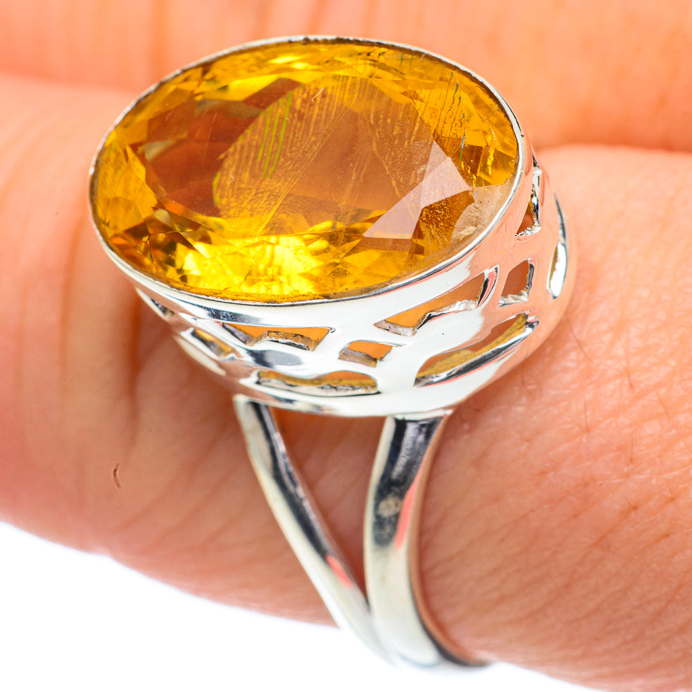 Mandarin Citrine Rings handcrafted by Anasilvercos - RING60043