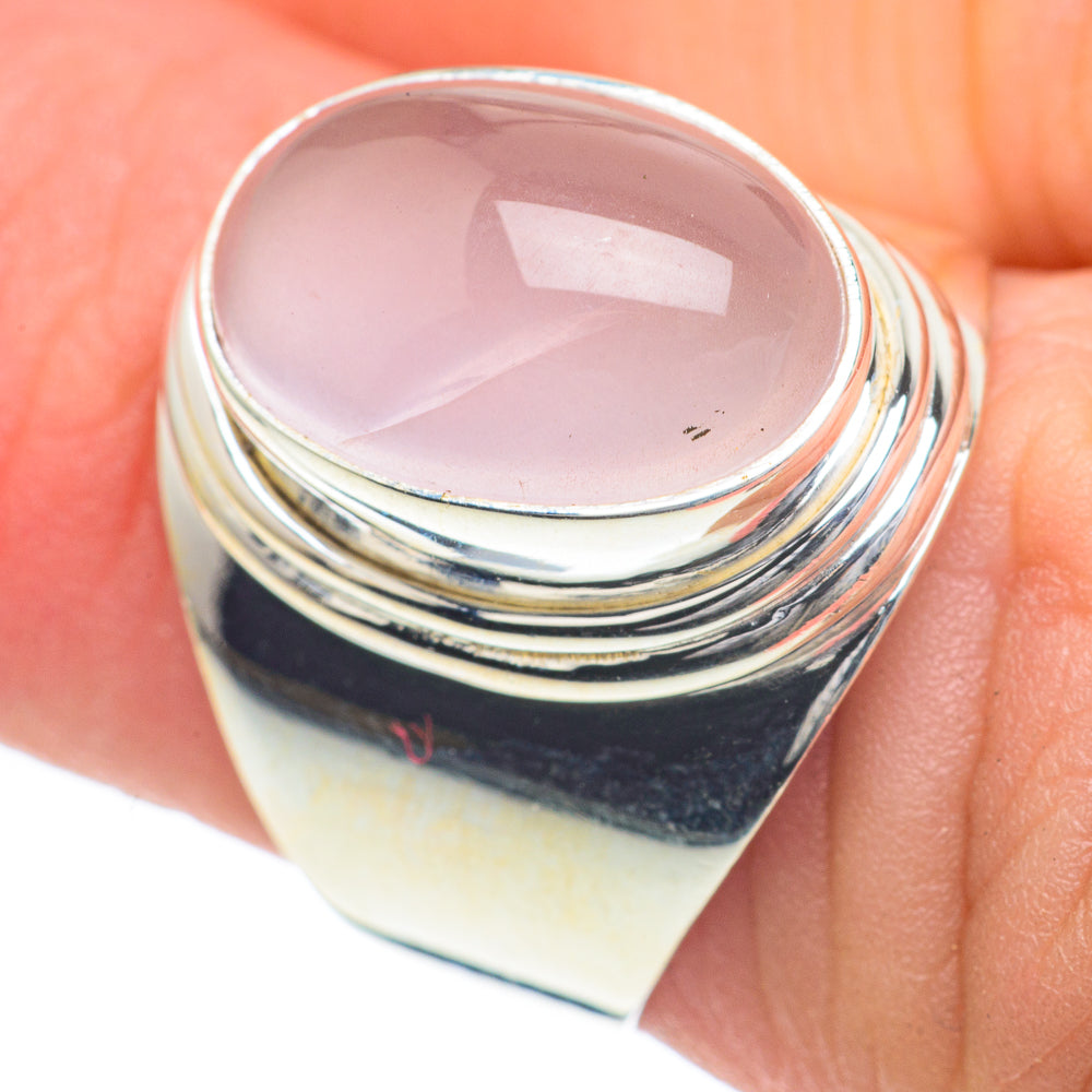 Rose Quartz Rings handcrafted by Anasilvercos - RING60045