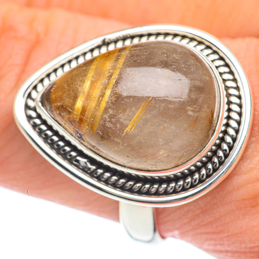 Rutilated Quartz Rings handcrafted by Anasilvercos - RING60049
