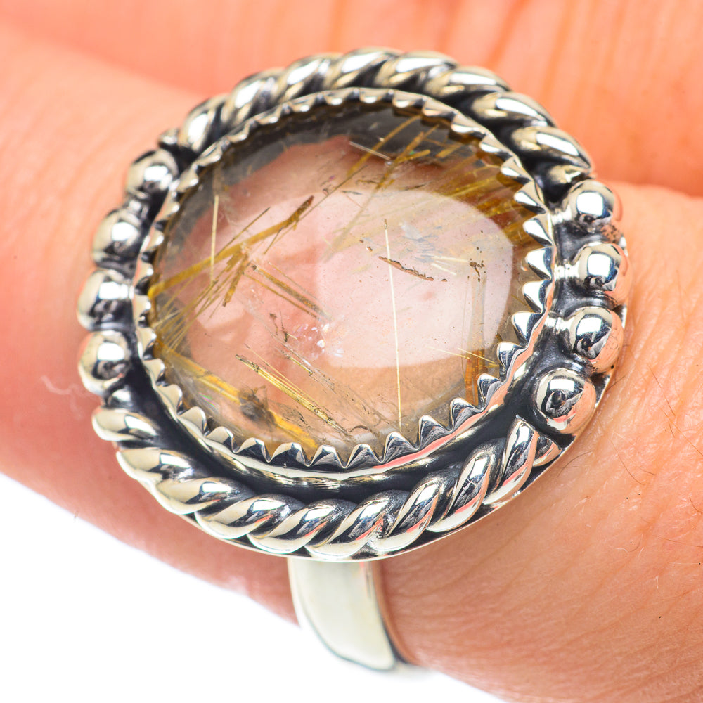 Rutilated Quartz Rings handcrafted by Anasilvercos - RING60050