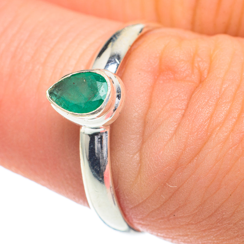 Zambian Emerald Rings handcrafted by Anasilvercos - RING60065