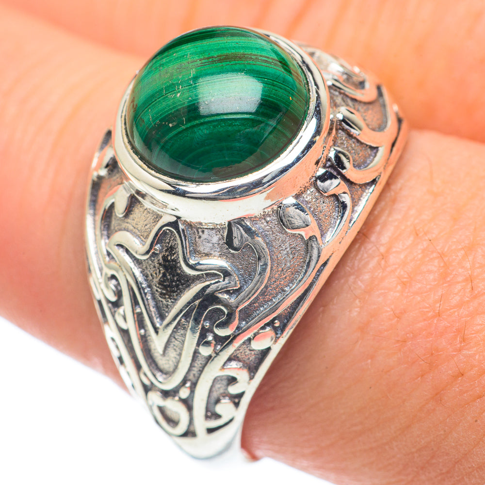 Malachite Rings handcrafted by Anasilvercos - RING60068