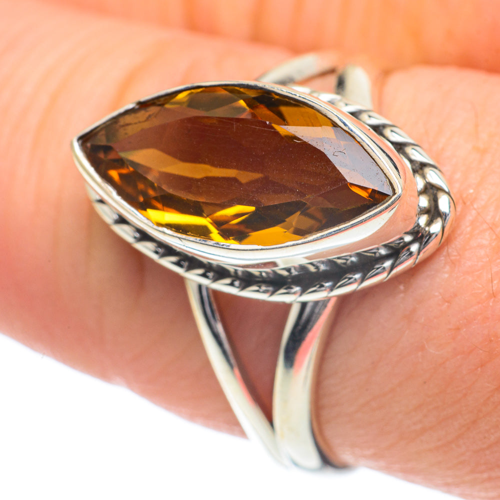 Mandarin Citrine Rings handcrafted by Anasilvercos - RING60072