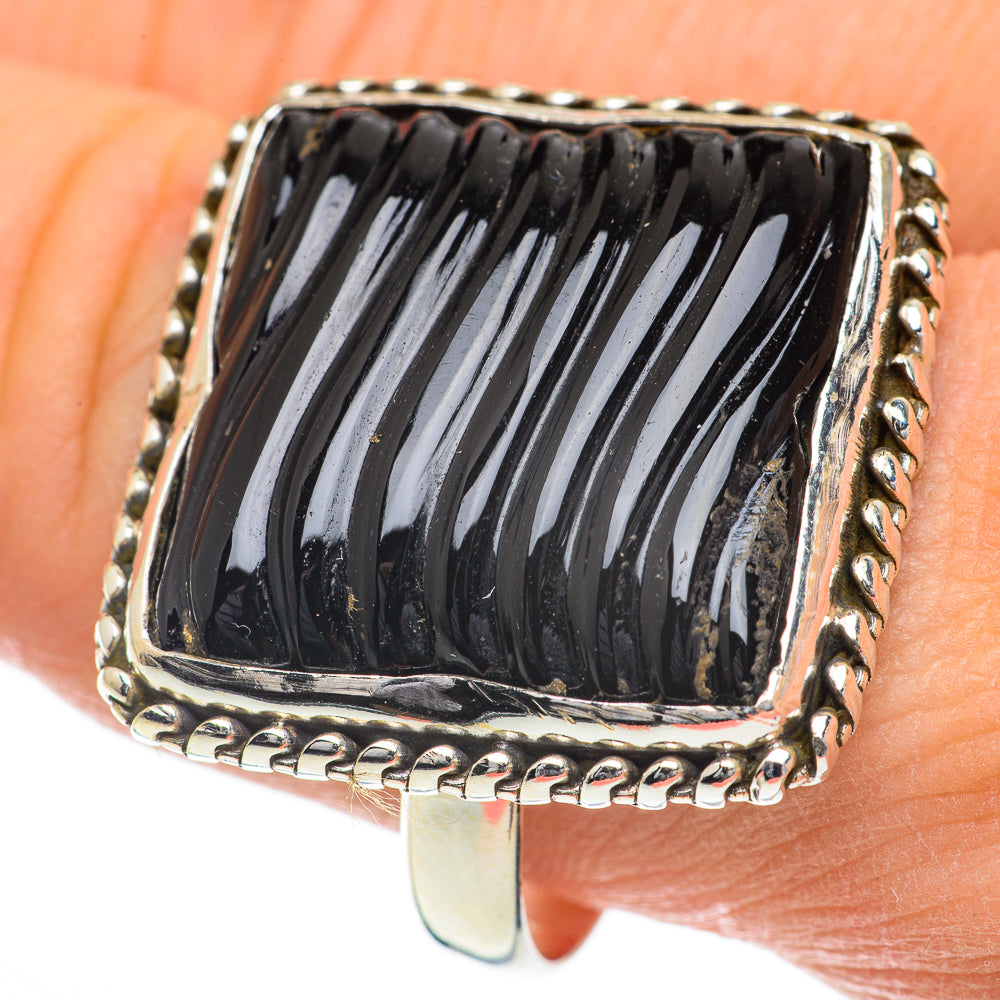 Black Onyx Rings handcrafted by Anasilvercos - RING60084