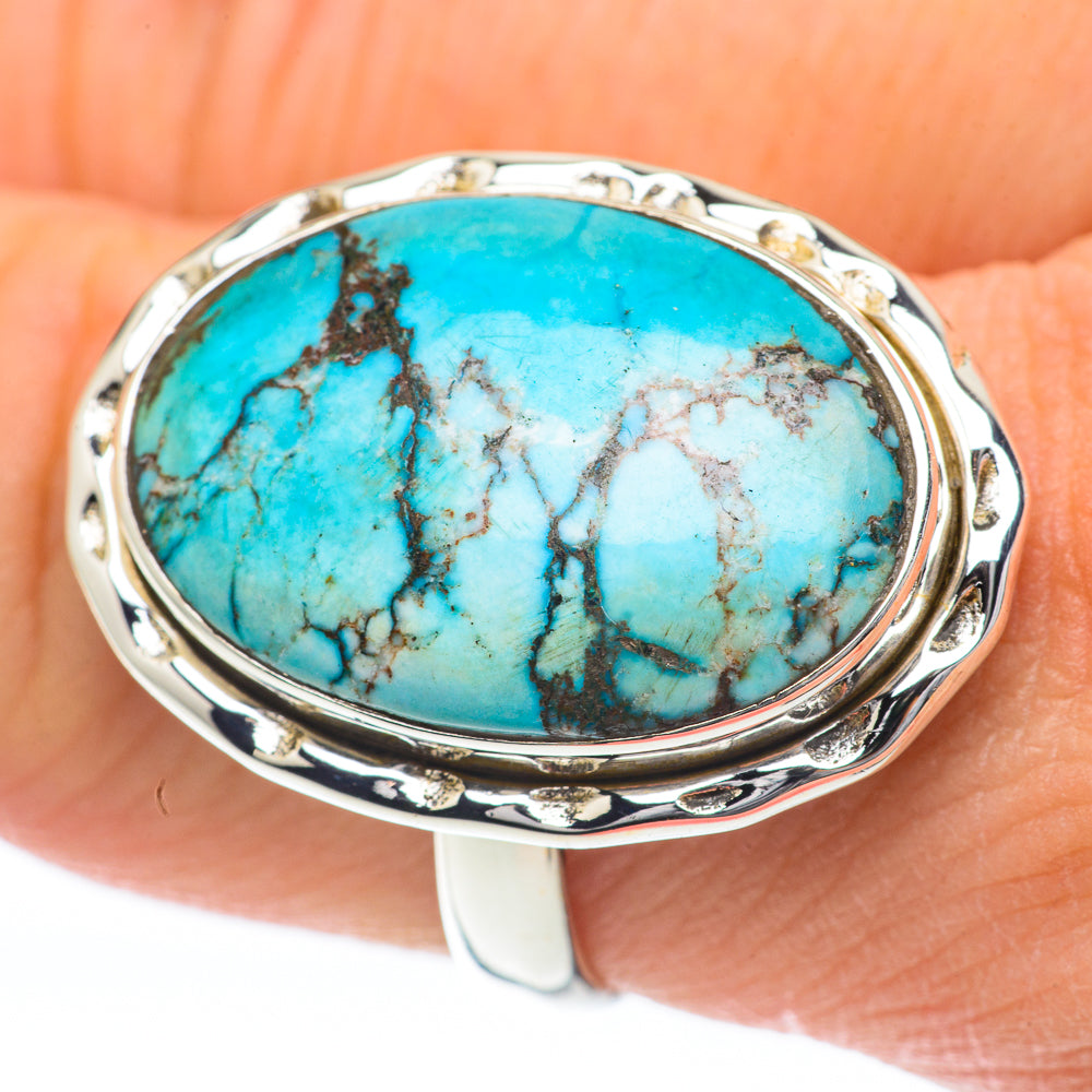 Tibetan Turquoise Rings handcrafted by Anasilvercos - RING60097