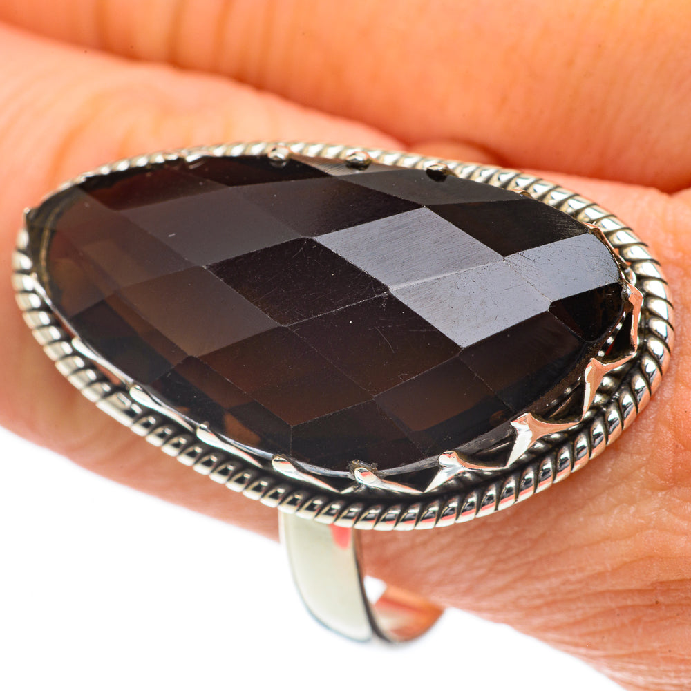 Smoky Quartz Rings handcrafted by Anasilvercos - RING60104